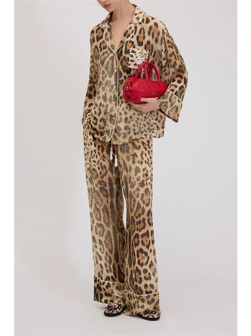 Pantalone leopardato ERMANNO FIRENZE | D48EP101EC3MFB4223925